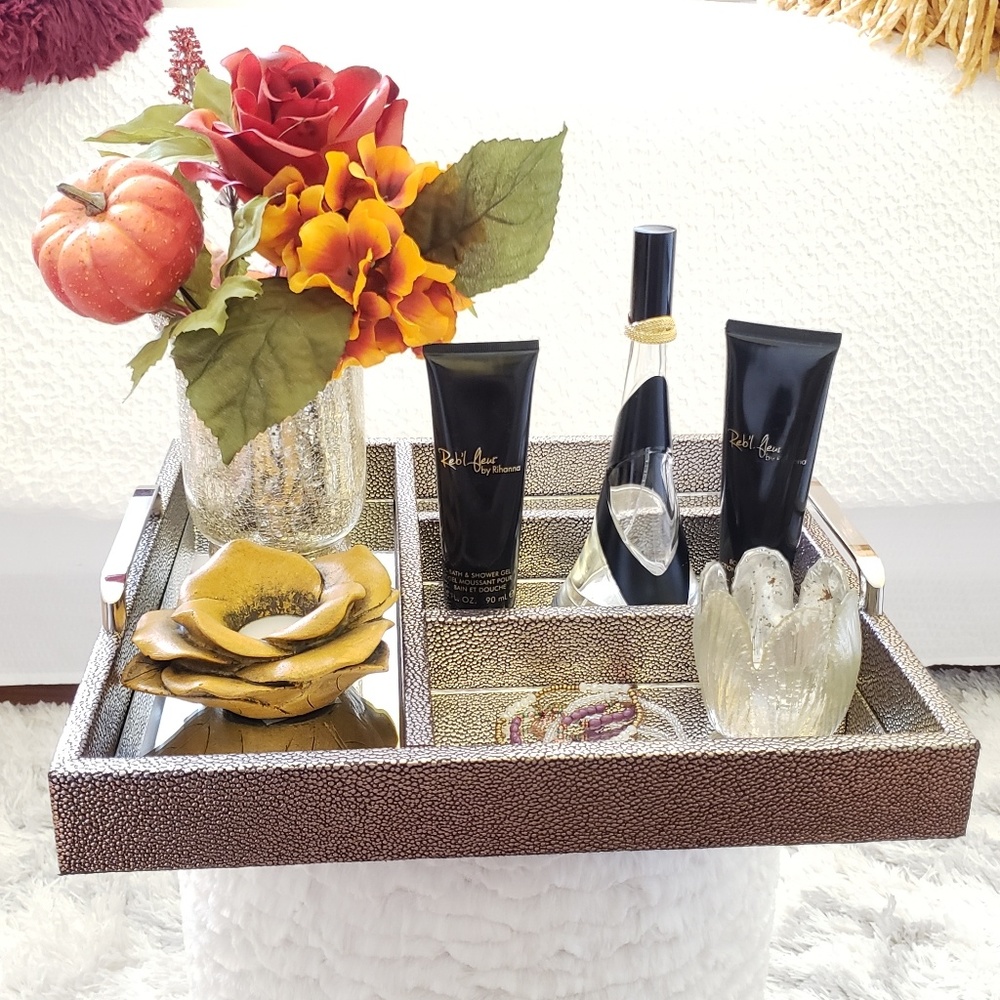 SOLD: Decor Items + Mirrored Tray - Picture 4 of 8